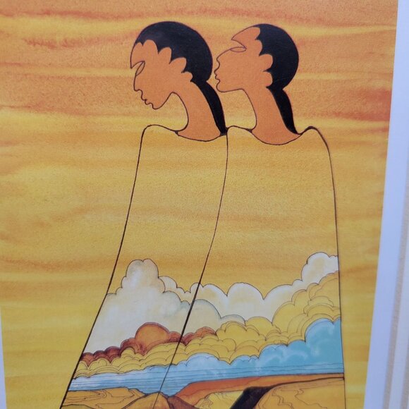 Sisters Of The Earth Print By Maxine Noel Sioux Name Ioyan Mani Matted Artwork - Picture 5 of 9